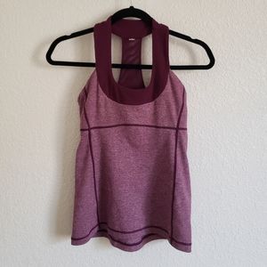 Lululemon Scoop Neck Tank in Heathered Plum